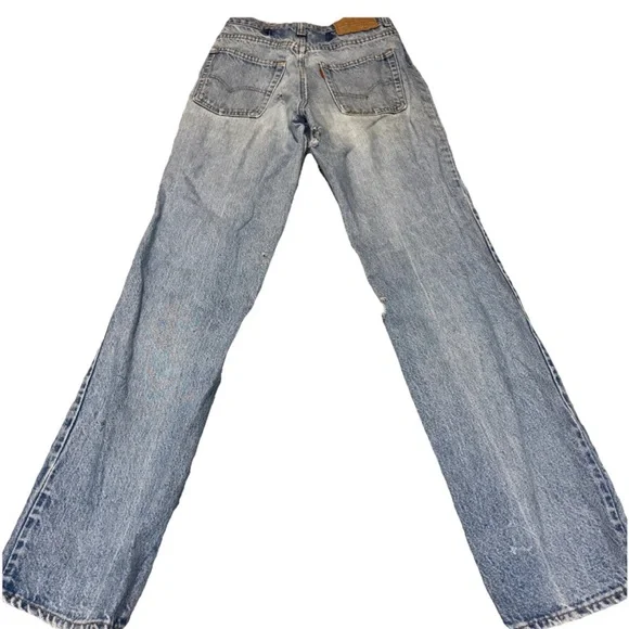 Rare Vintage 1980s 501 Button Levis Denim Jeans Orange Tab Women SZ 24/32 Inseam - Picture 9 of 11